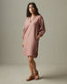 Women's Linen Tunic Dress - Burlwood